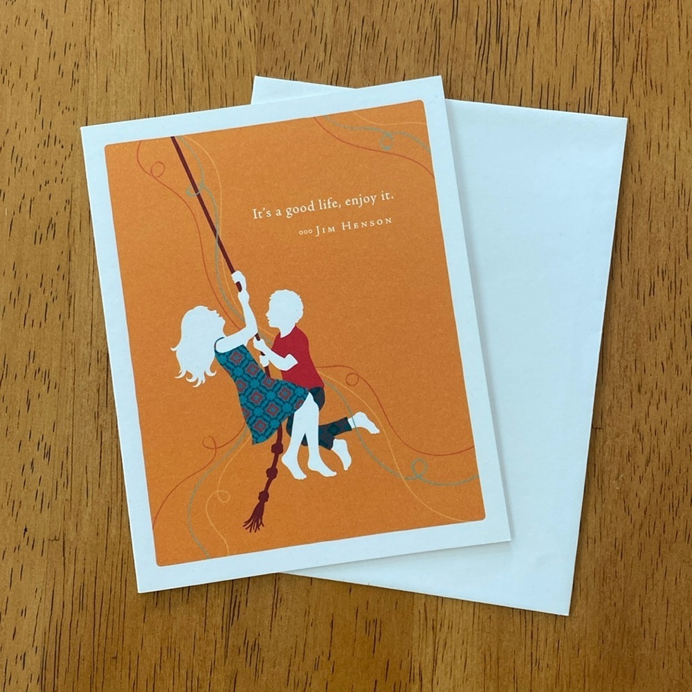 Compendium Positively Green Birthday Card and Envelope